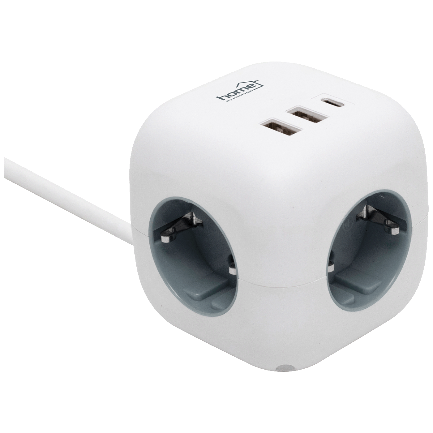 home Produžni kabl, 3 utičnice, 2 x USB A, 1 x USB C, 1.5 met. - CUBE2