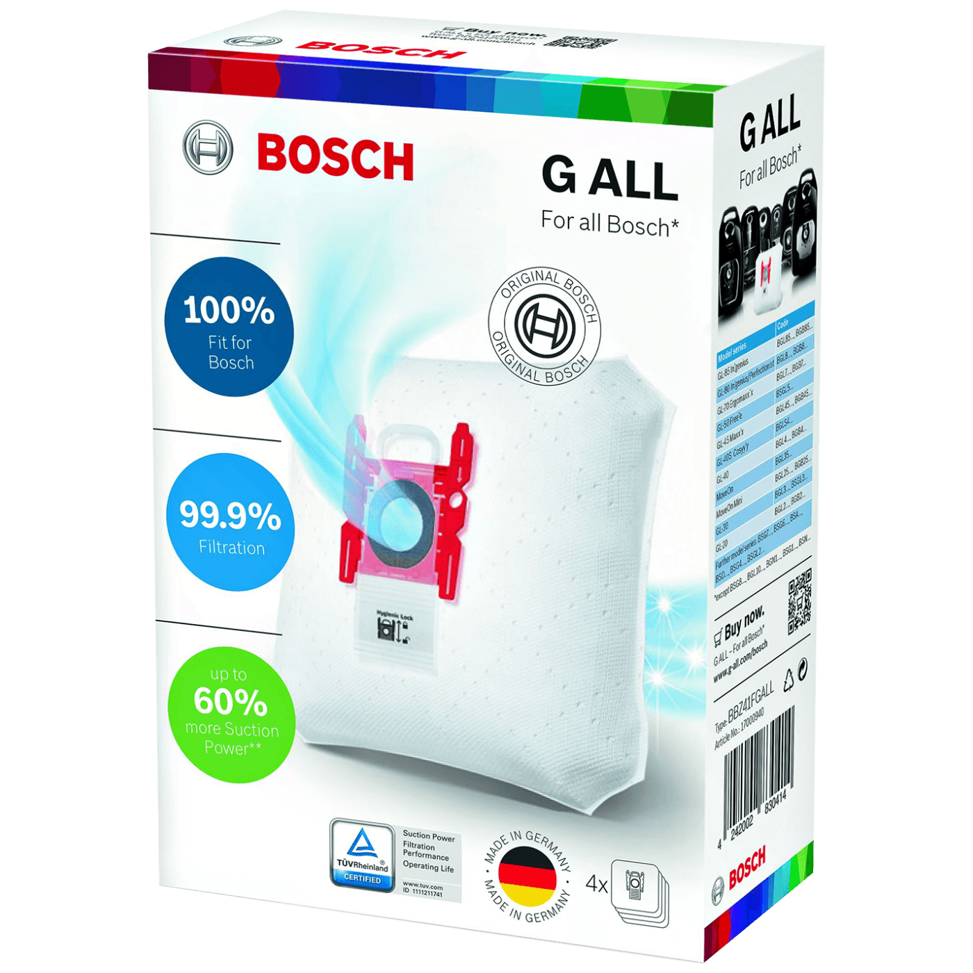 Bosch Vrećice za Bosch usisavač, pakiranje 4 kom. - BBZ41FGALL