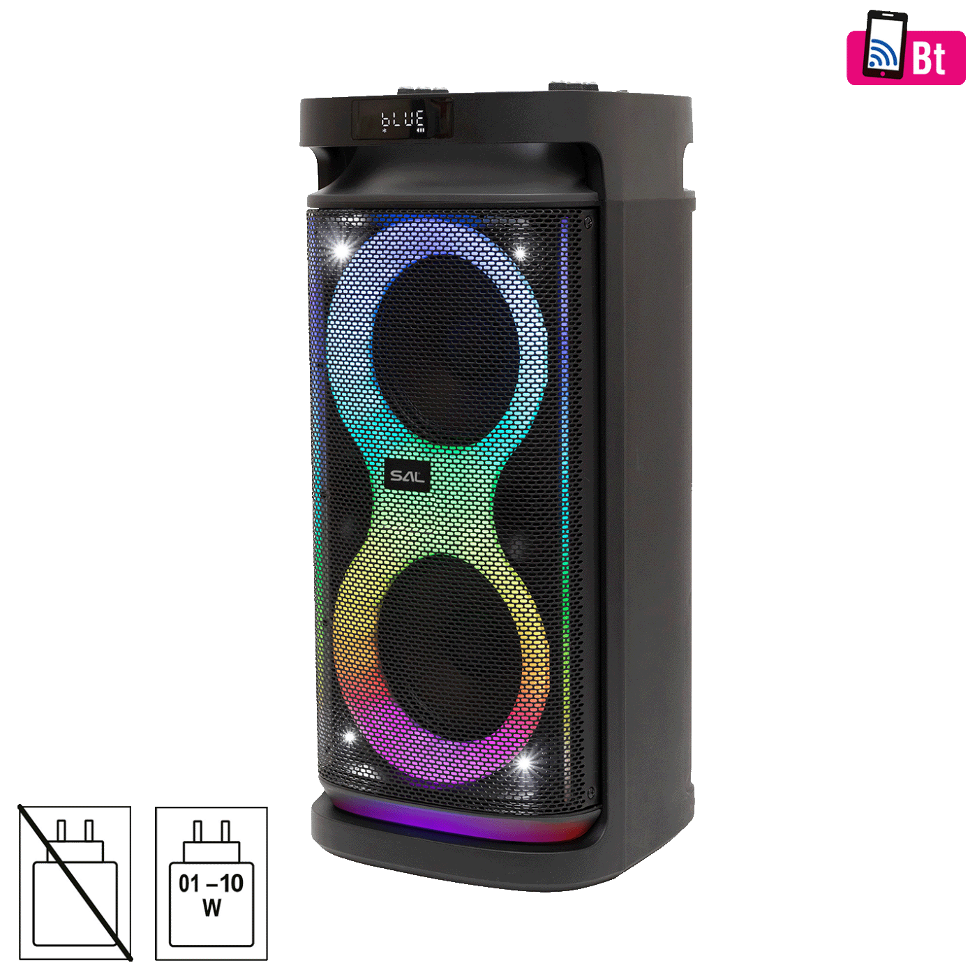 SAL Zvučnik bežični, Bluetooth , FM radio , KARAOKE, 80W - PAR2100BT