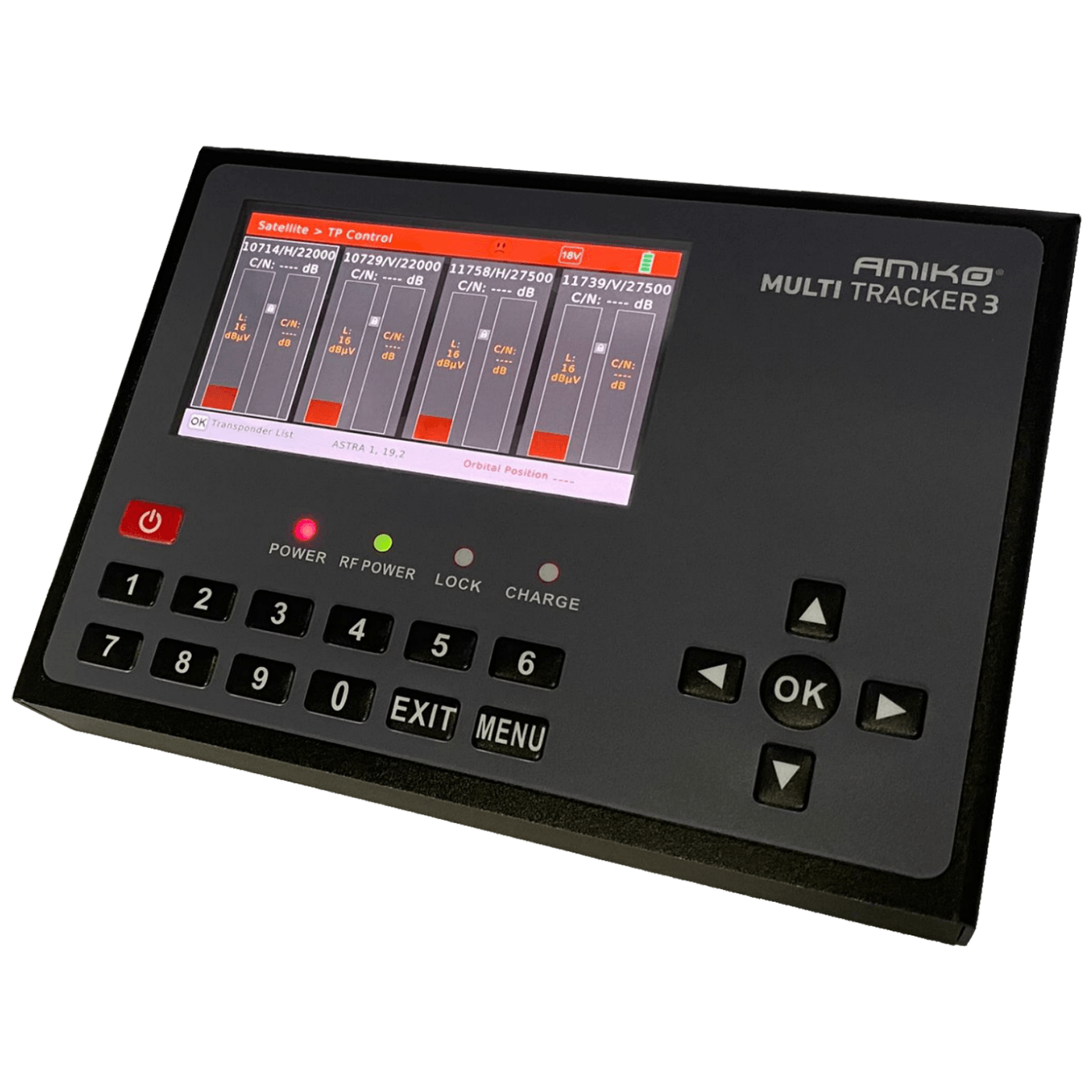 Amiko Mjerni instrument, DVB-S/S2/DVB-T/T2/DVB-C/C2,  AMOLED ekran - MULTITRACKER 3