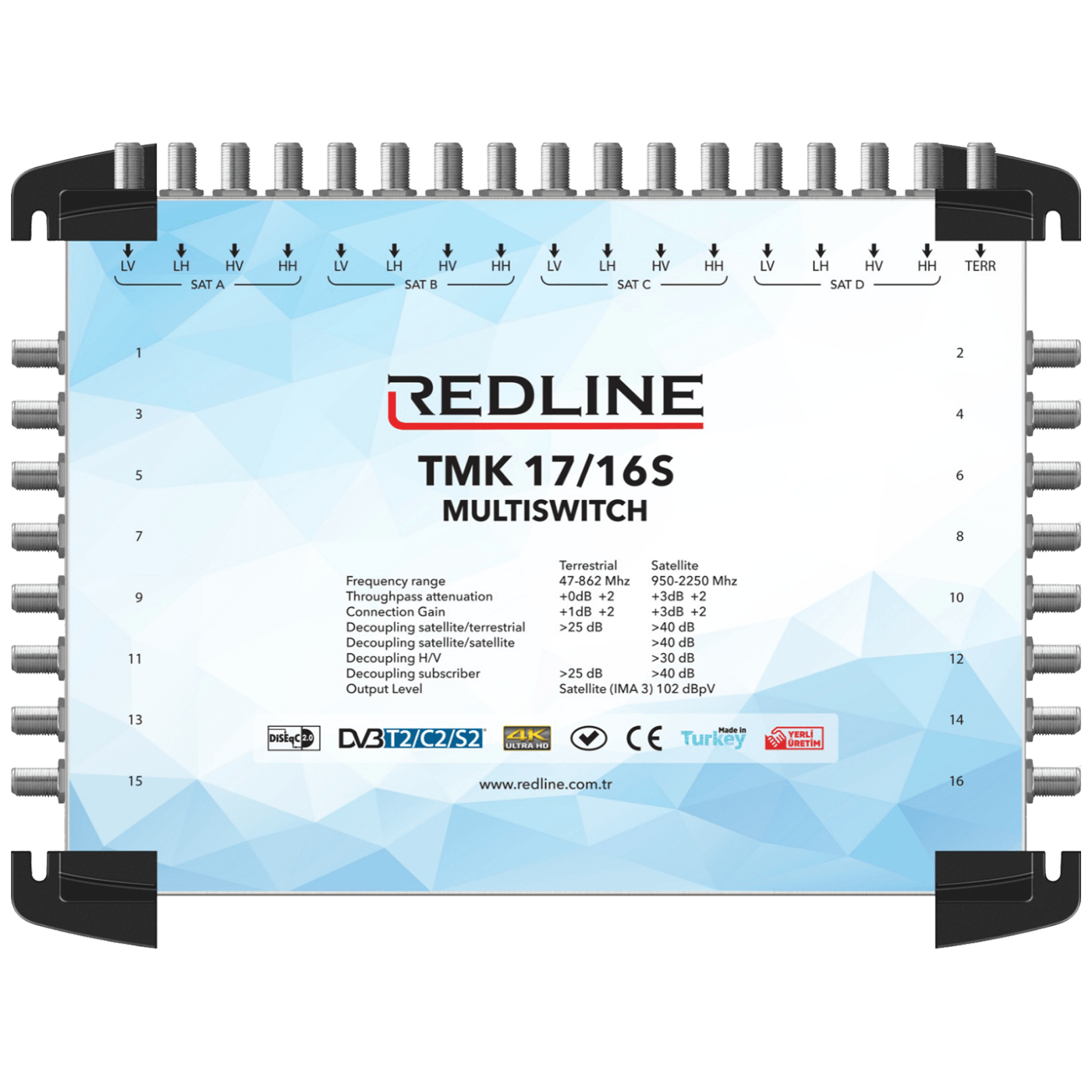 REDLINE Multišalter 4 satelita na 16 utičnica - TMK 17/16S