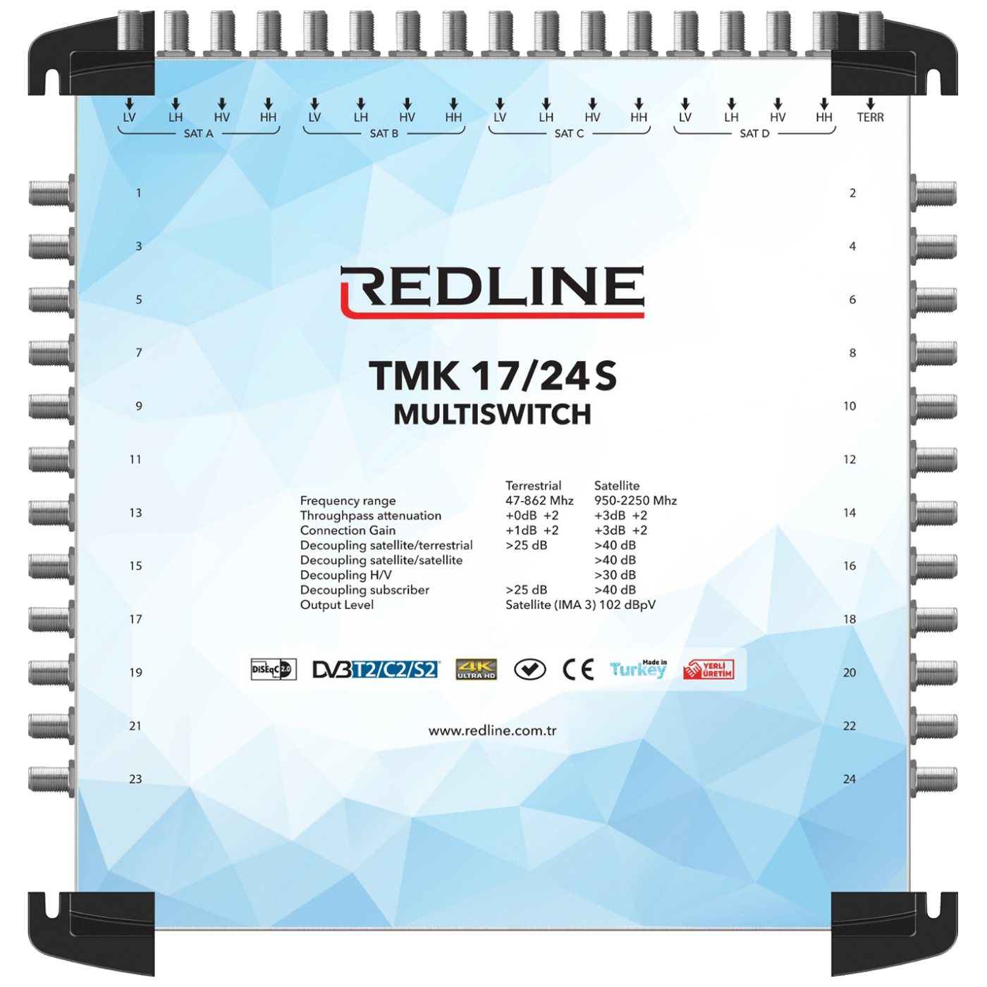 REDLINE Multišalter 4 satelita na 24 utičnica - TMK 17/24S