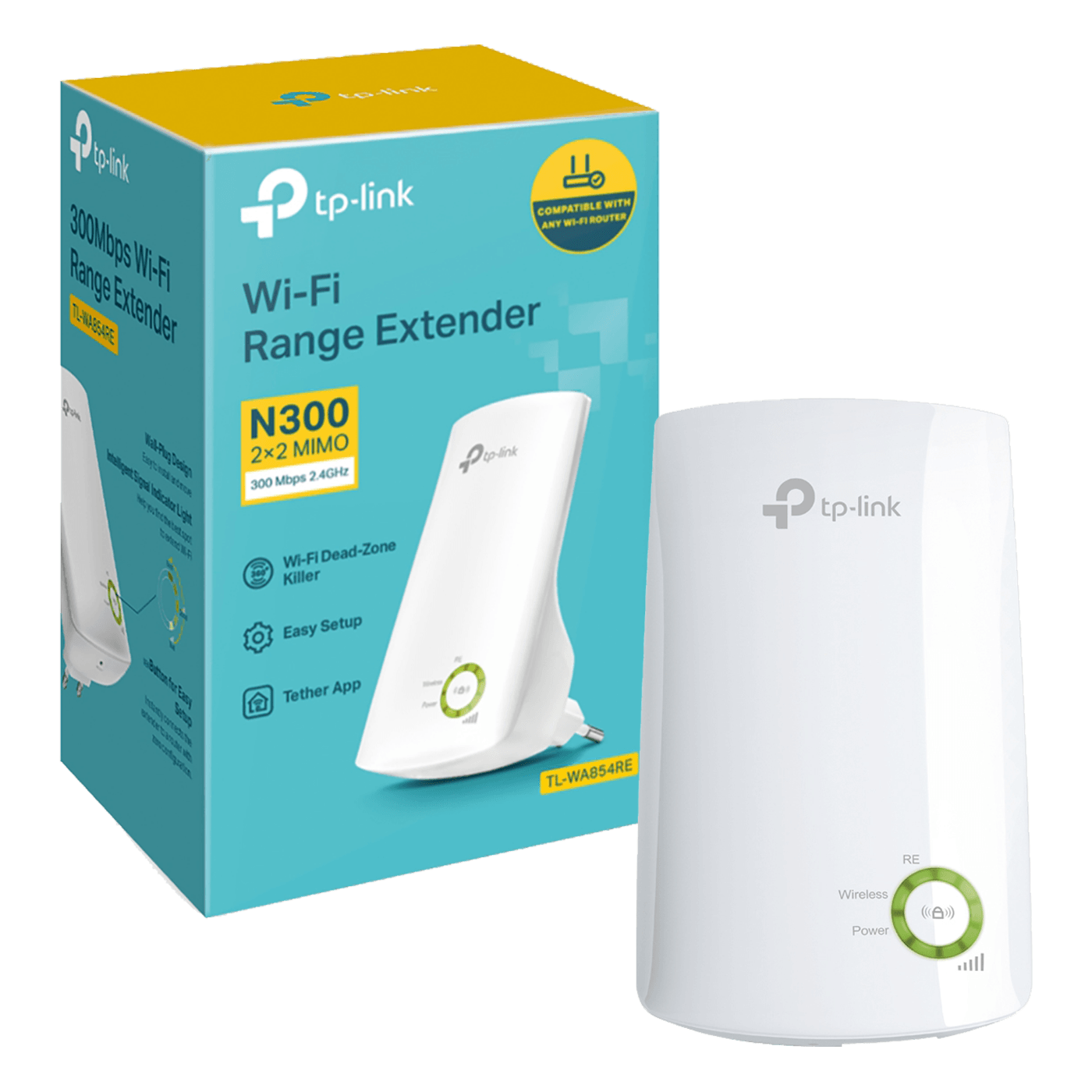 TP-LINK Wireless-N Extender-Access Point, 300Mbps, 2,4GHz - TL-WA854RE