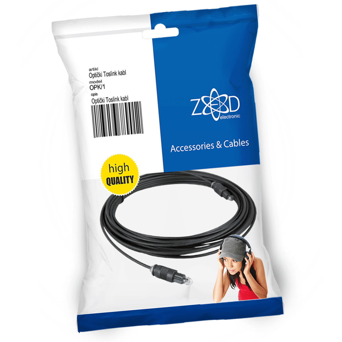 ZED electronic Optički Toslink kabl 1.0 metar, extra kvaliteta - OPK/1