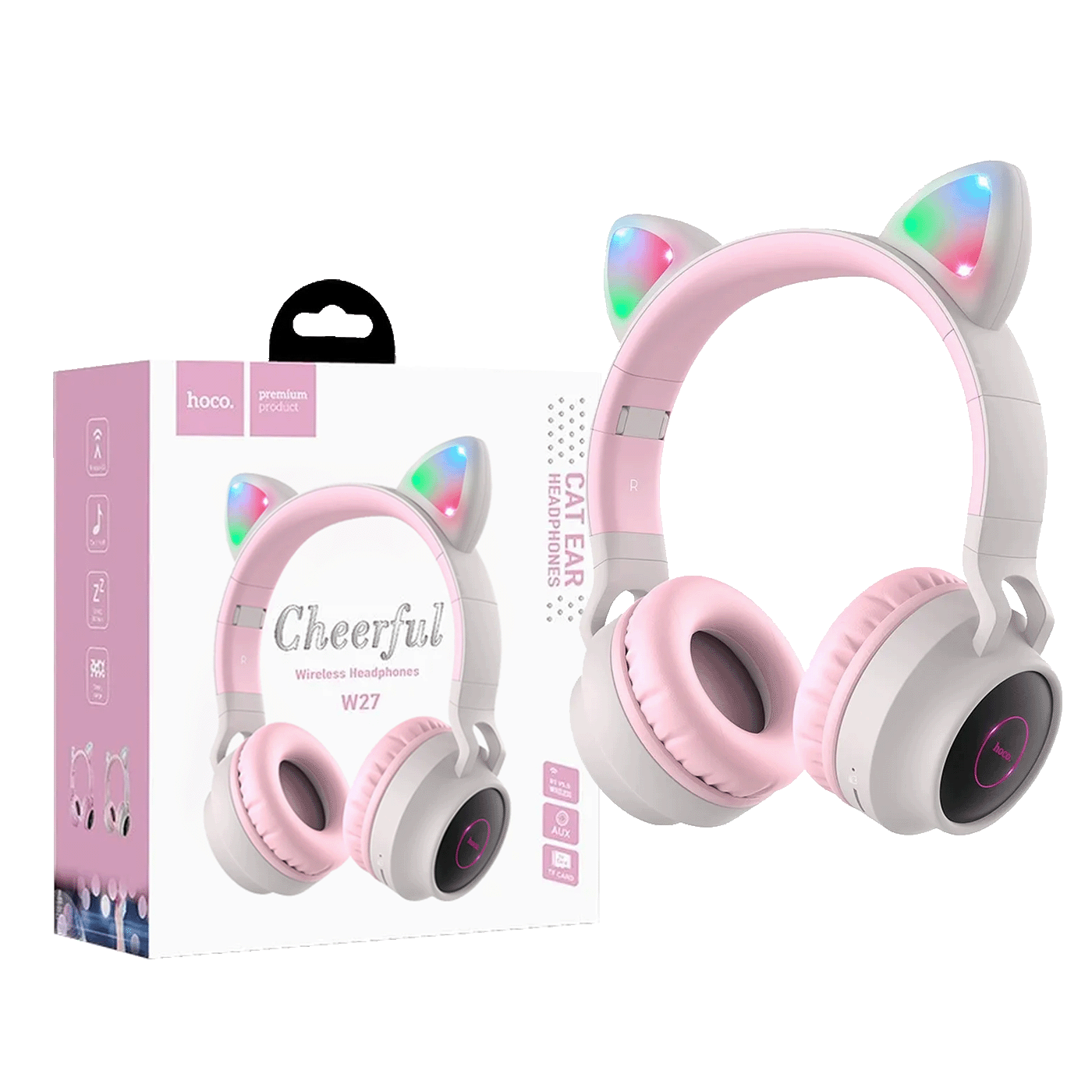hoco. Slušalice bežične, Bluetooth - W27 Cat Ear Gray