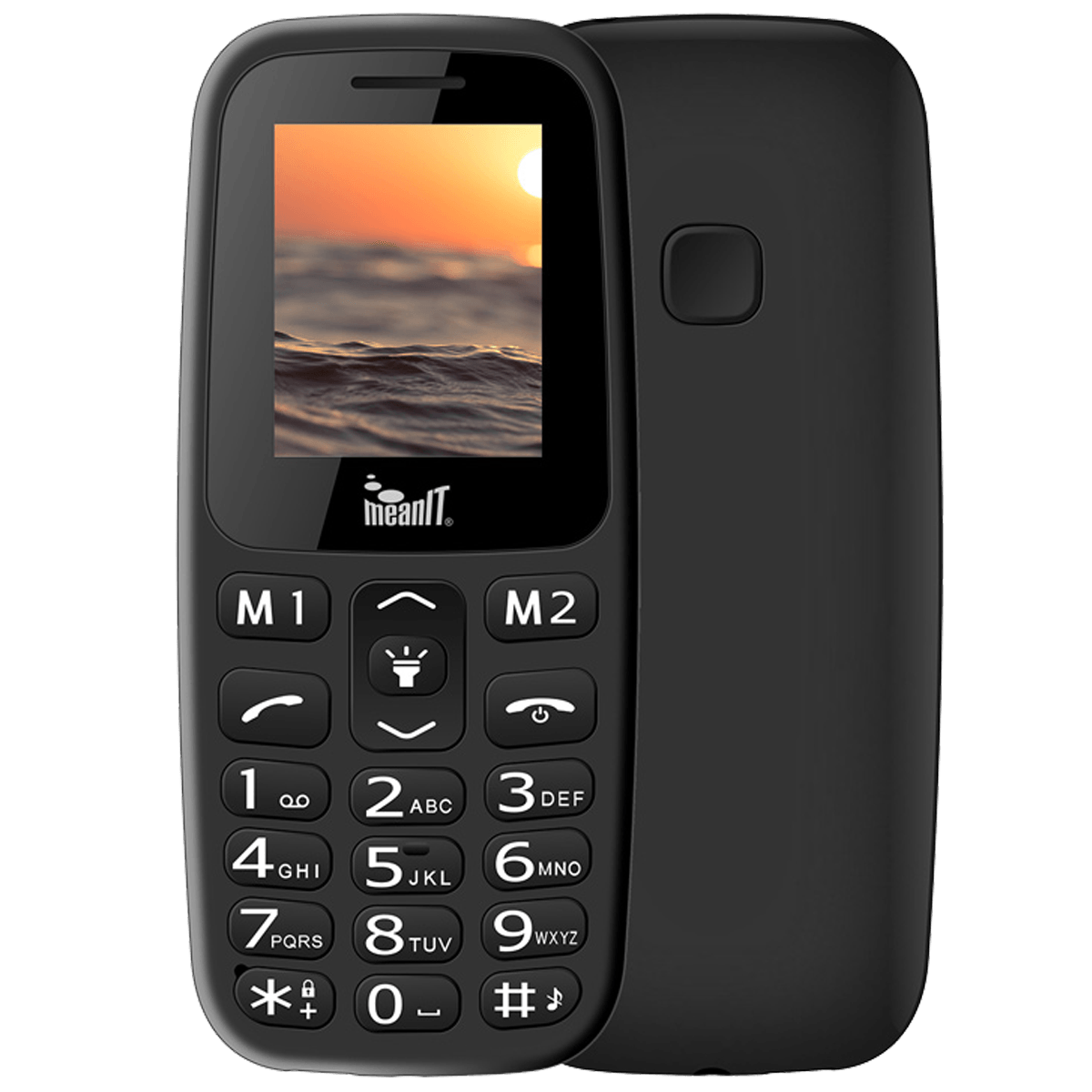 MeanIT Mobilni telefon, 1.77" zaslon, Dual SIM, BT, SOS tipka - VETERAN I MOBILNI TELEFON-CRNI