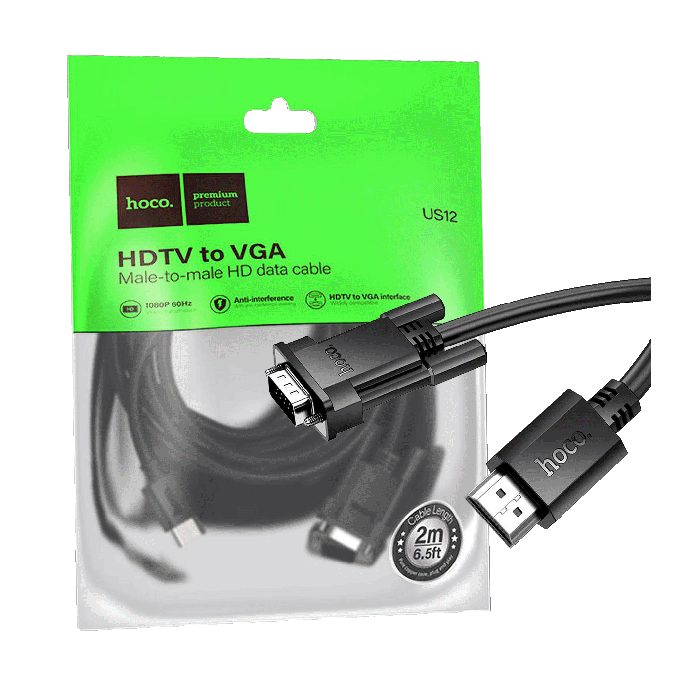 hoco. HDMI na VGA kabl, dužina 2 met. - US12