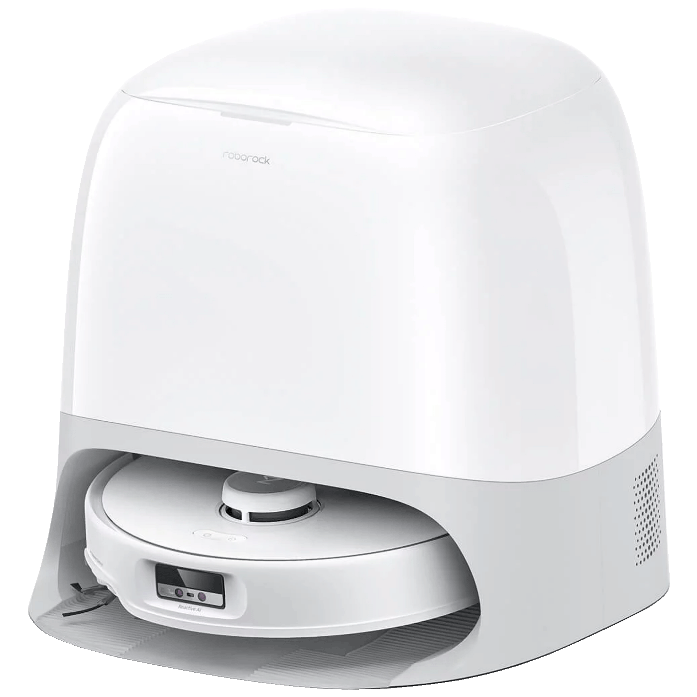 Roborock Robot usisavač sa stanicom za pražnjenje, 6400 mAh, WiFi - Qrevo Curv White