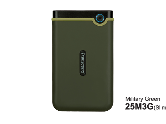 Transcend HDD 2TB StoreJet M3Portable,USB 3.1,anti-shock,Military Green