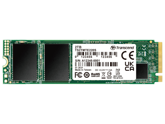 Transcend SSD 2TB M.2 NVMePCIe Gen3 x4,3,500/2900 MB/s