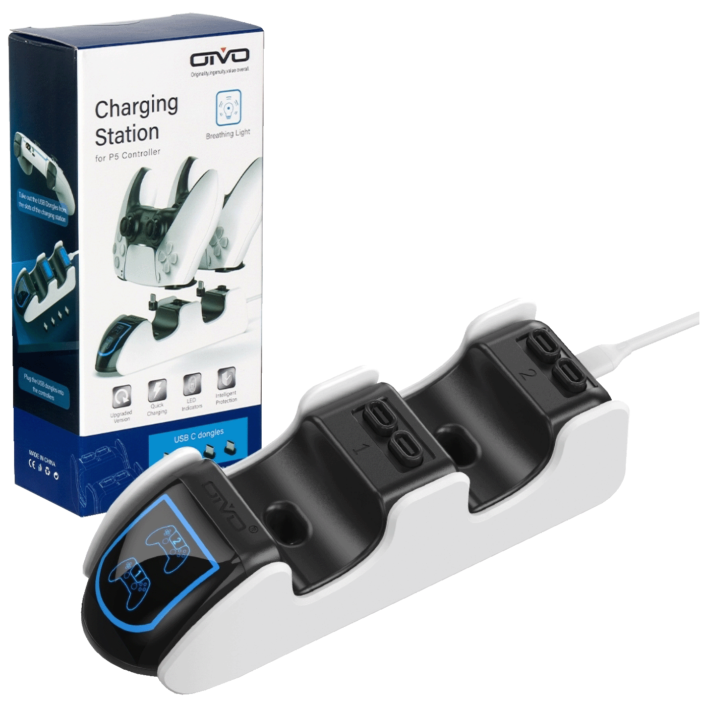 NN-Su Stanica za punjenje bežičnih kontrolera za PS5 - Dual Charging Dock For PS5