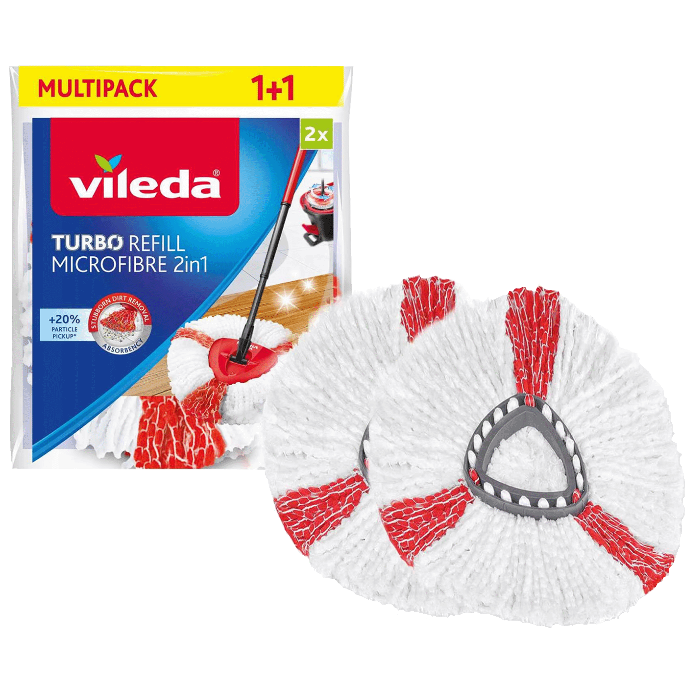 Vileda Zamjenska krpa za čišćenje poda, 2 kom. - Turbo Mop Refill 2in1, 2X