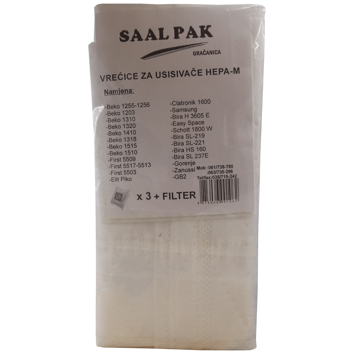 SAALPAK VREĆICE ZA USISIVAČ 3/1 HEPA M