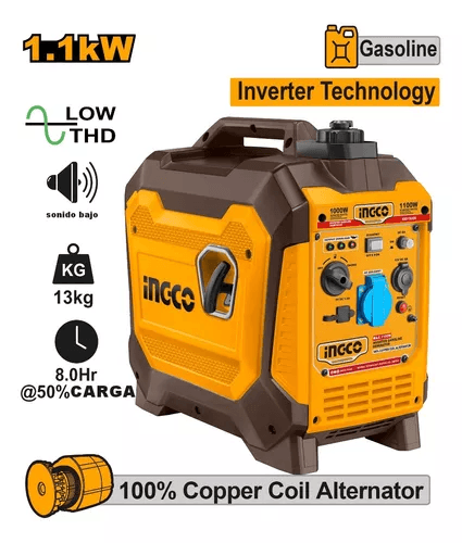 INGCO BENZINSKI INVERTER GENERATOR 1,1KW GEI15006