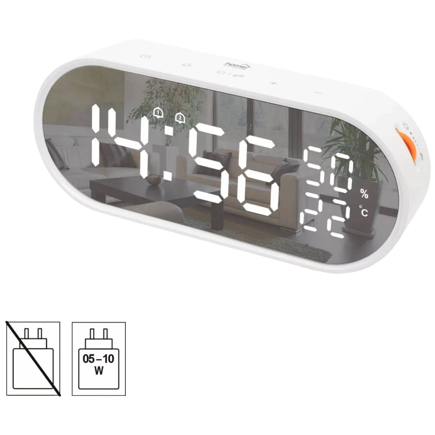 home Sat sa alarmom, LED zaslon, USB - LTC06