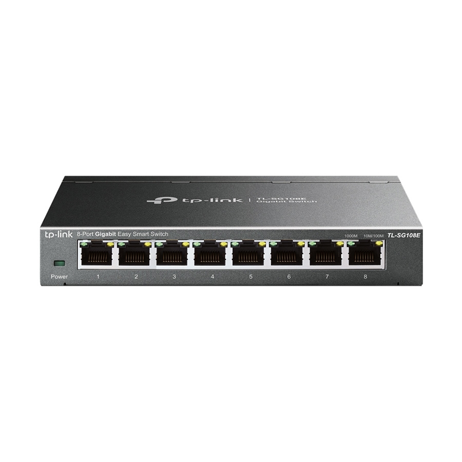 SWITCH TP-Link TL-SG108E 8-portni Gigabit Easy Smart Switch, 8 x 10/100/1000Mbps RJ45 portova, MTU/Port/Tag-based VLAN, QoS, IGMP Snooping, Port Mirro