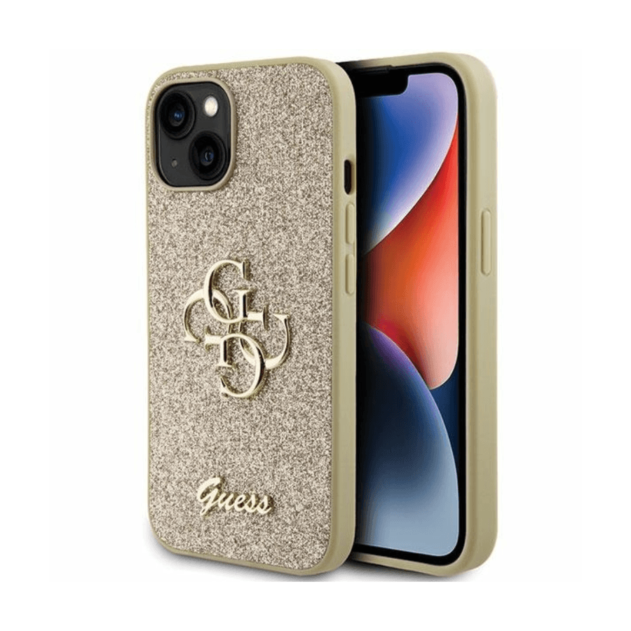 0120948_originalna-torbica-guess-hardcase-glitter-script-big-4g-guhcp15shg4sgd-za-iphone-15-zlatni