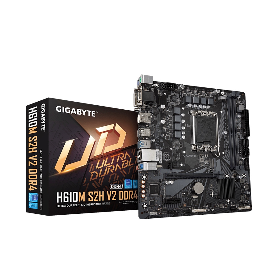 GIGABYTE MB H610M S2H V2 DDR4, LGA1700, 2xDDR4, M.2, 2xSATA 6xUSB, HDMI, DP, DVI, VGA