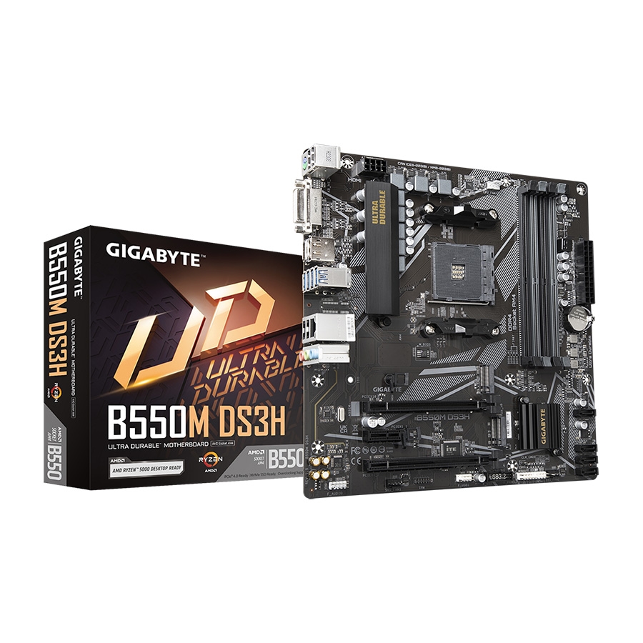 GIGABYTE MB B550M DS3H 1.7 AMD B550;AM4 4xDDR4;DVI,HDMI;micro ATX
