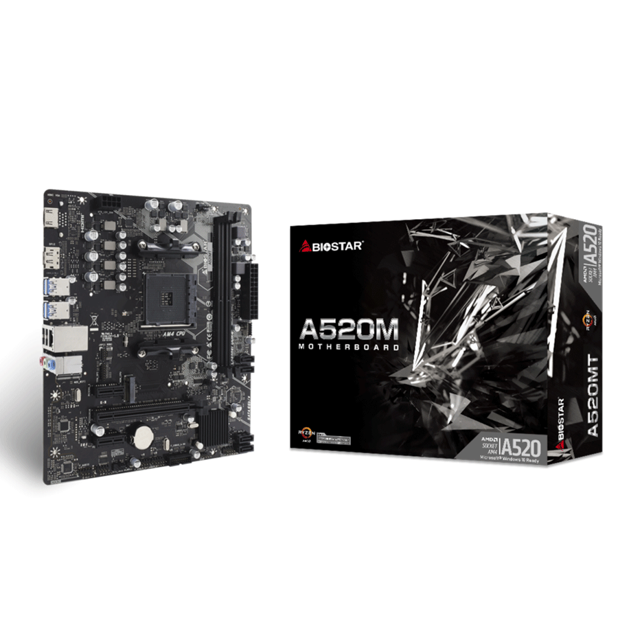 MB BIOSTAR A520MT mATX, Soc AM4, DDR4, M.2, GbE LAN, HDMI, DP