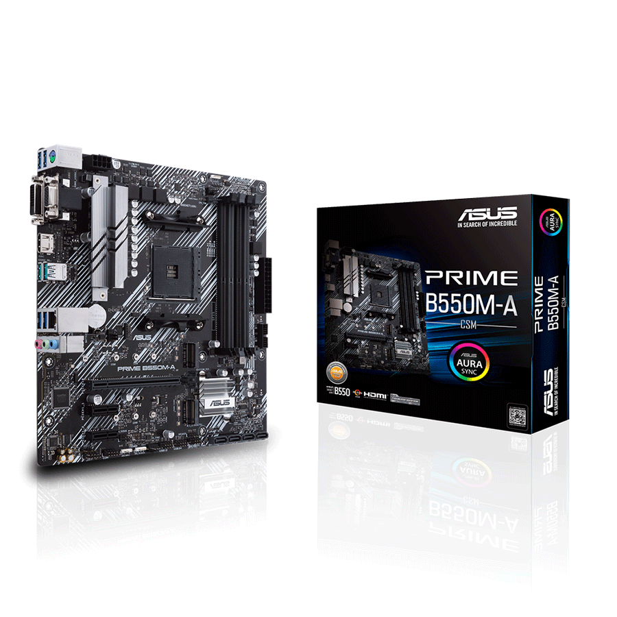 ASUS MB PRIME B550M-A/CSM AMD B550;AM4;4xDDR4 VGA,DVI,HDMI;micro ATX
