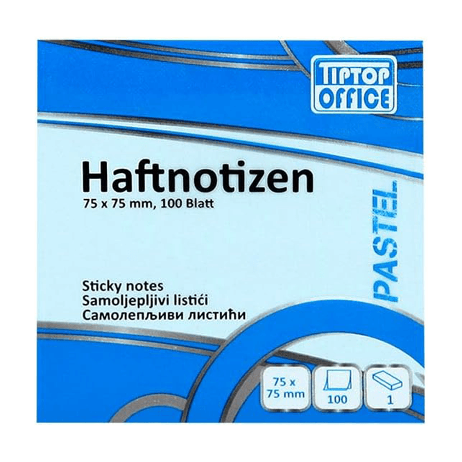 POSTIT TTO 75X75mm ,100l,Pastel Plava,TTO 405015