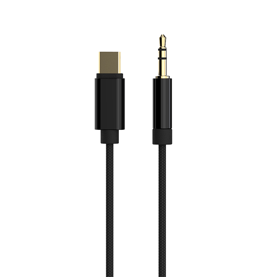 Audio kabl GEMBIRD USB type-C to stereo 3.5 mm AUX cable, 1.5 m, black, CCA-CM3.5M-1.5M