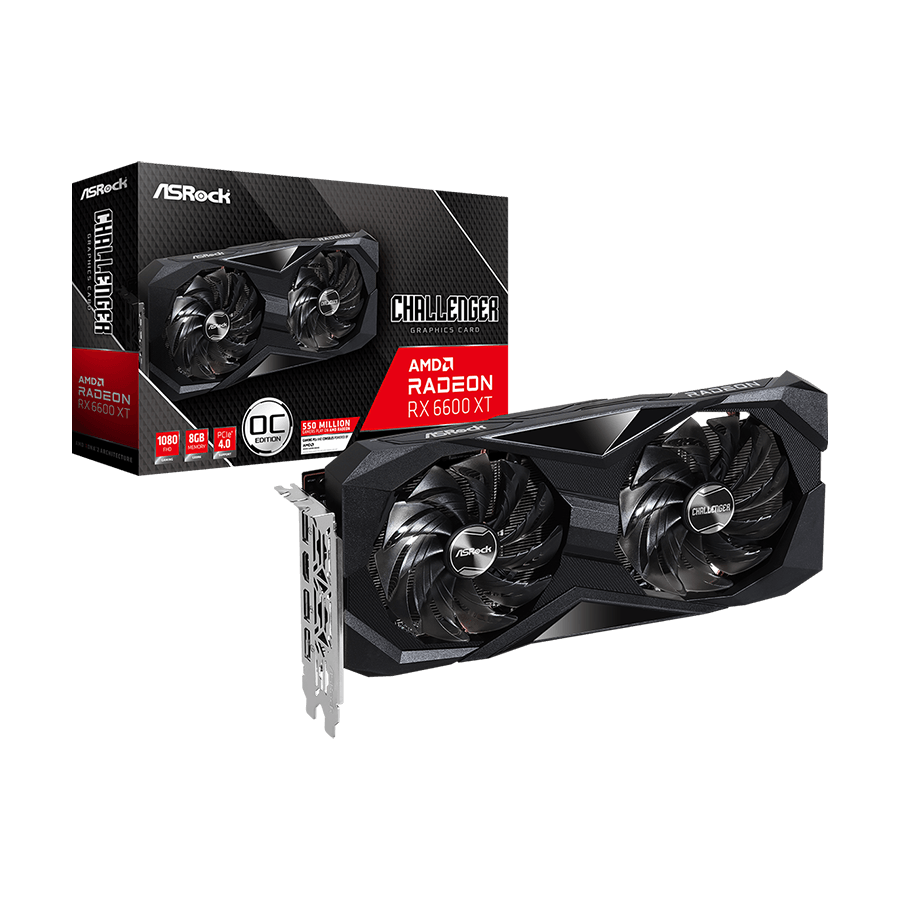 VGA ASROCK AMD Radeon RX 6600 Challenger D 8GB, 90-GA2RZZ-00UANF