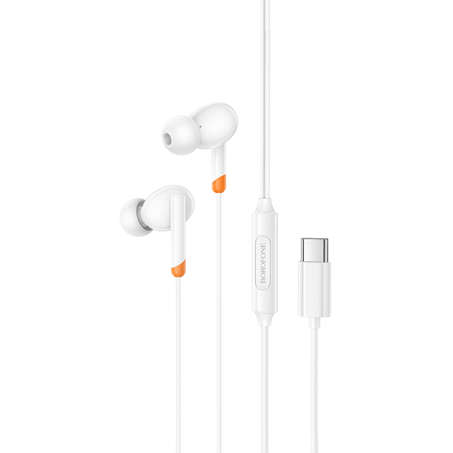 Slušalice sa mikrofonom Type-C BOROFONE BM92 Refined universal earphones with microphone Type-C white