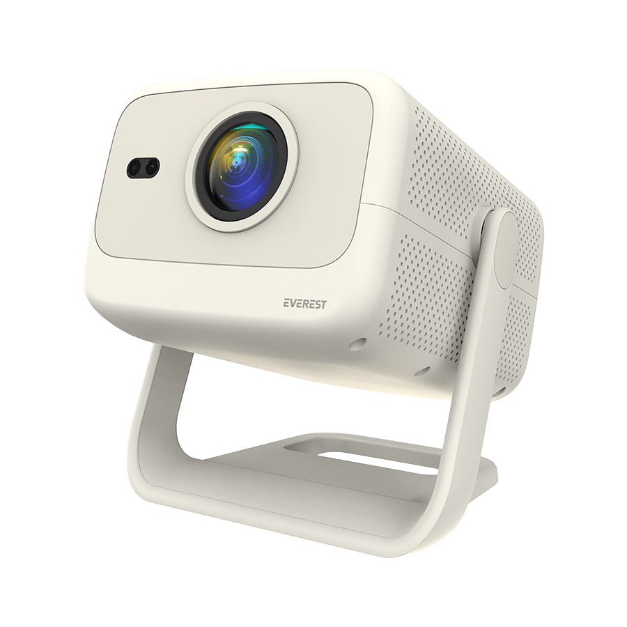 Projektor EVEREST PJ05 Adonis Cream/White Auto Focus 1920*1080P 12,000 Lumens Android 9.0 4K Supported Full HD Projector, 39829