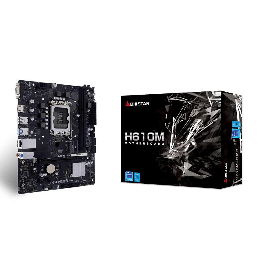 MB BIOSTAR H610MHC 2.0, mATX, Soc 1700, DDR4, M.2, LAN, HDMI, VGA