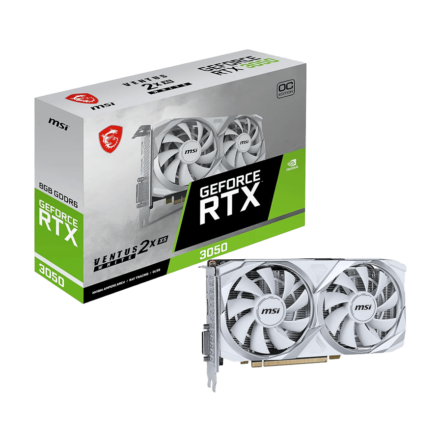 VGA MSI NVidia RTX 3050 VENTUS 2X XS WHITE 8G OC D0RTX3050VENTUS2XXSWHITE8GOC