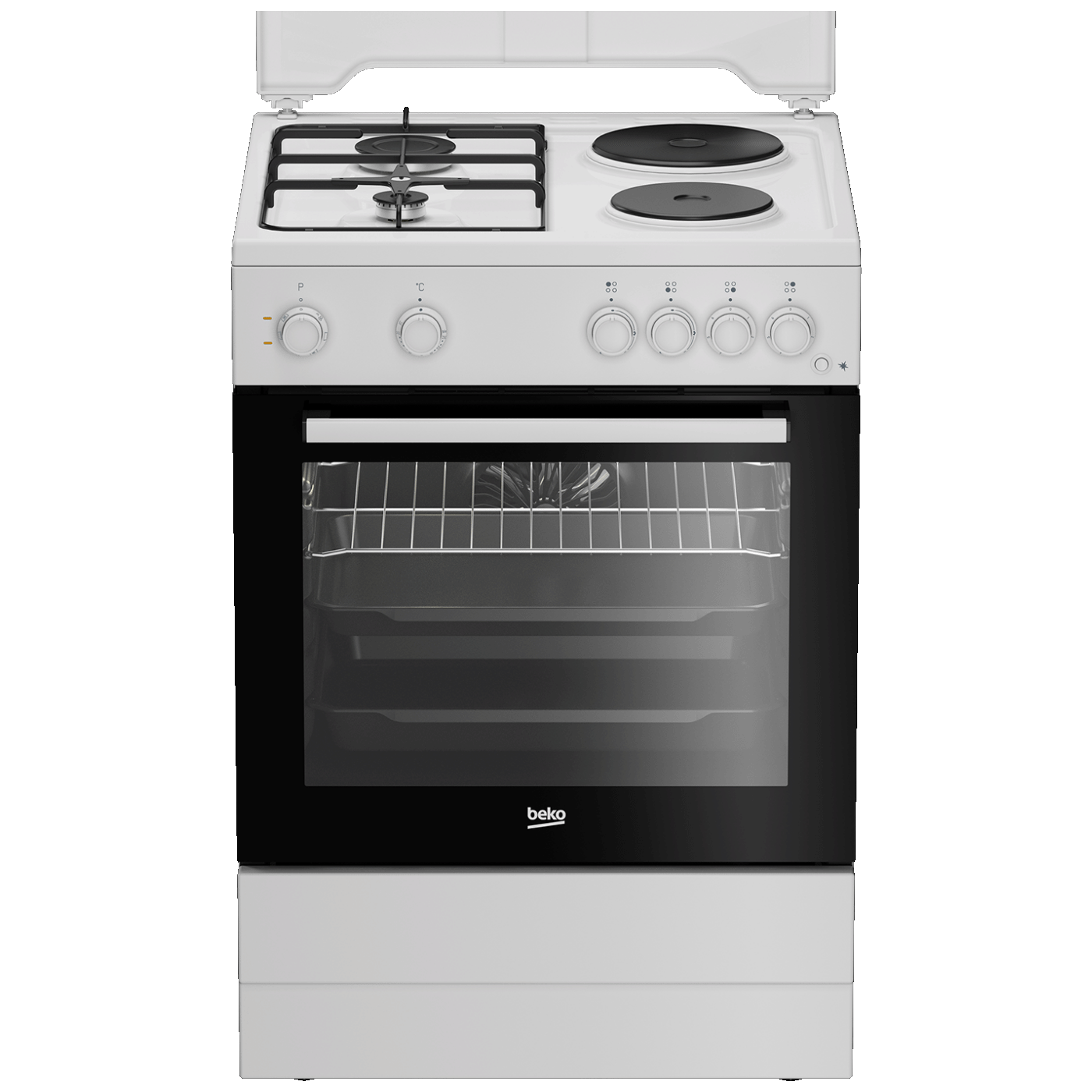 Beko Štednjak kombinirani, 2 el.ringle, 2 x plin, A - FBE64010WDN