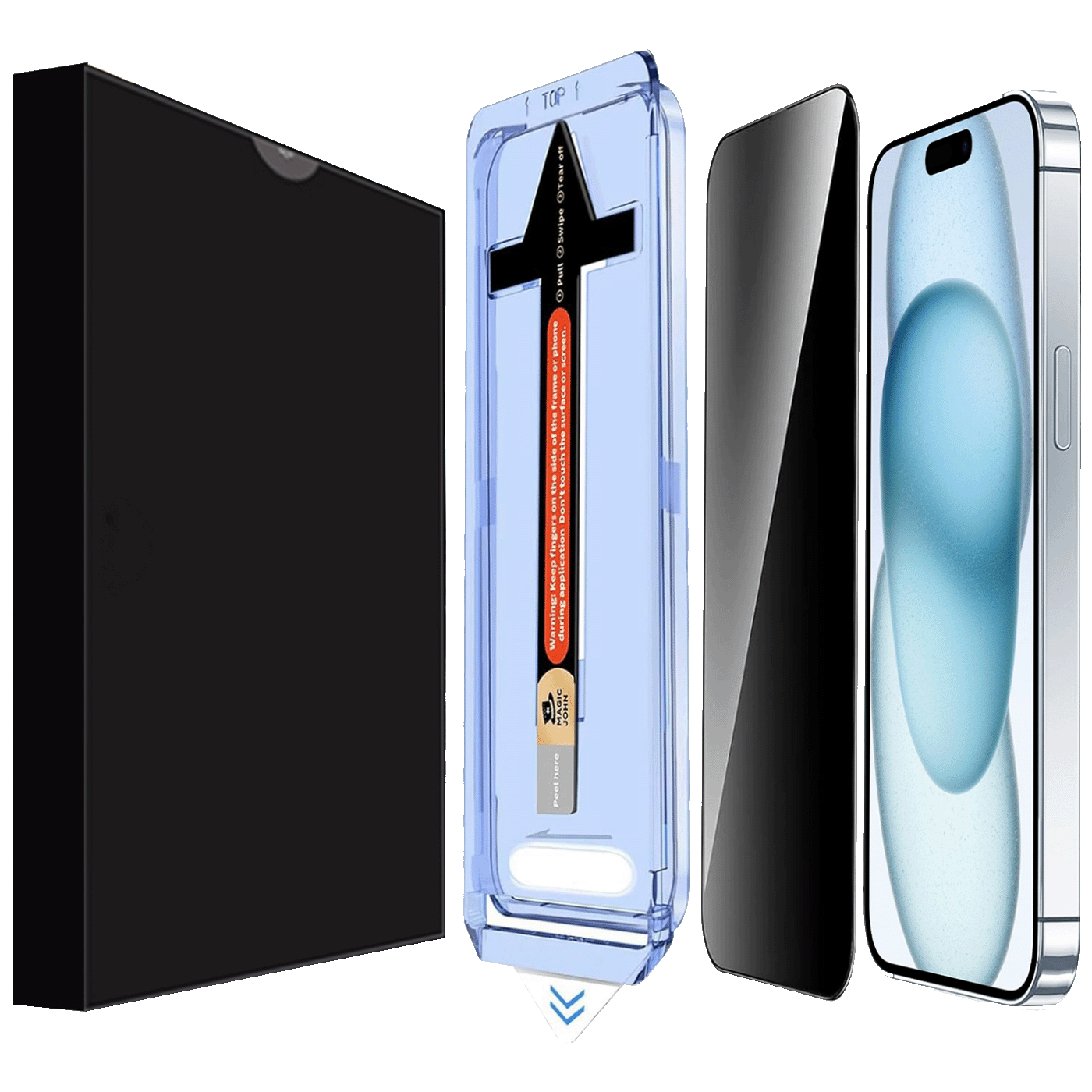 NN-Su Zaštitno staklo za zaštitu privatnosti za iPhone 15 - iPhone 15 Privacy Tempered Glass