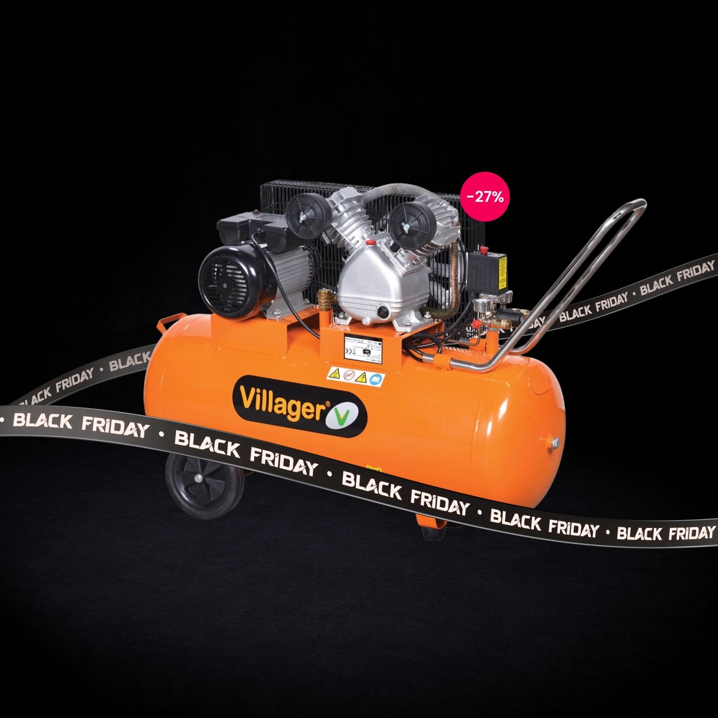 Kompresor za vazduh 100 L - V motor VAT VE-100 L