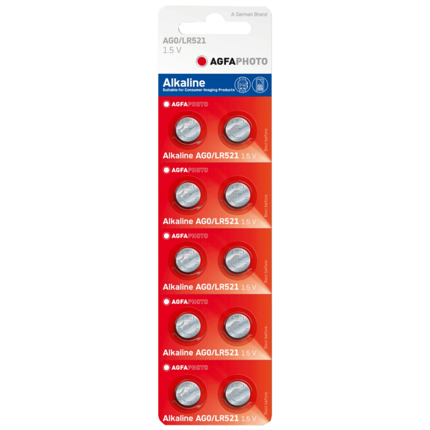 Agfa Baterija alkalna AG0, 1,5V dugmasta, blister pak.10 kom. - AF AG0