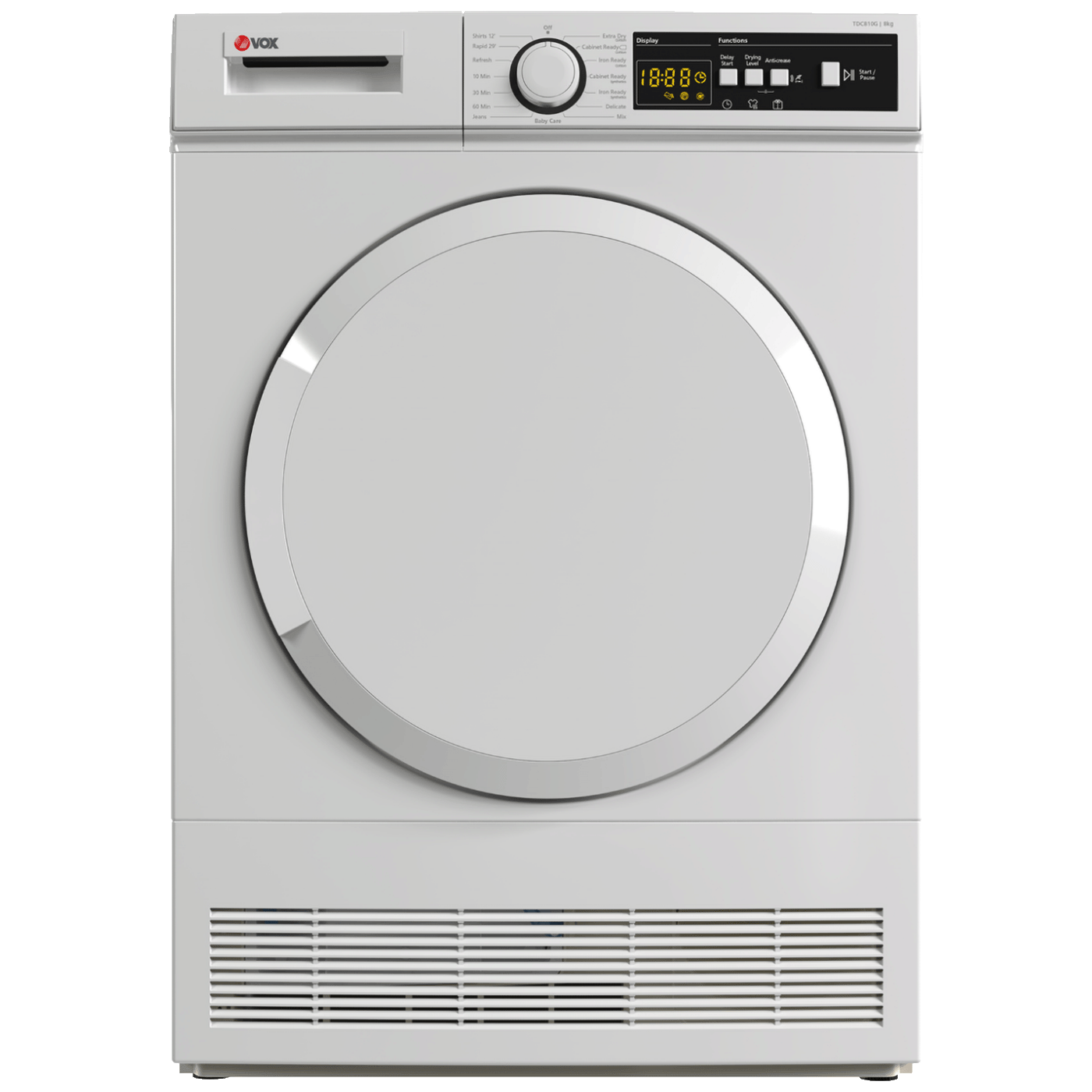 VOX Kondenzatorska sušilica, kapacitet 8 kg, 15 programa - TDC-810G