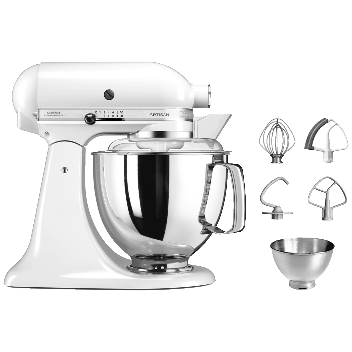 KitchenAid Mikser sa posudom, 300W, kuhinjski robot - 5KSM175PSEWH