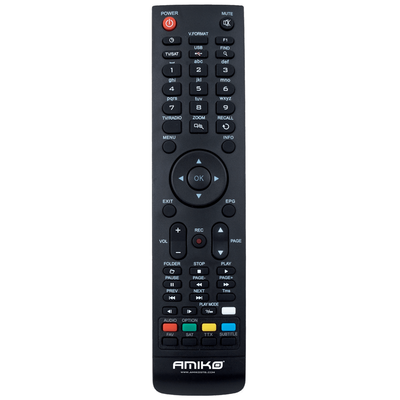 Amiko Daljinski upravljač za Mira/8100/8200/Mini/Micro/Combo - RC 8100/8200/Mini/Micro/Combo