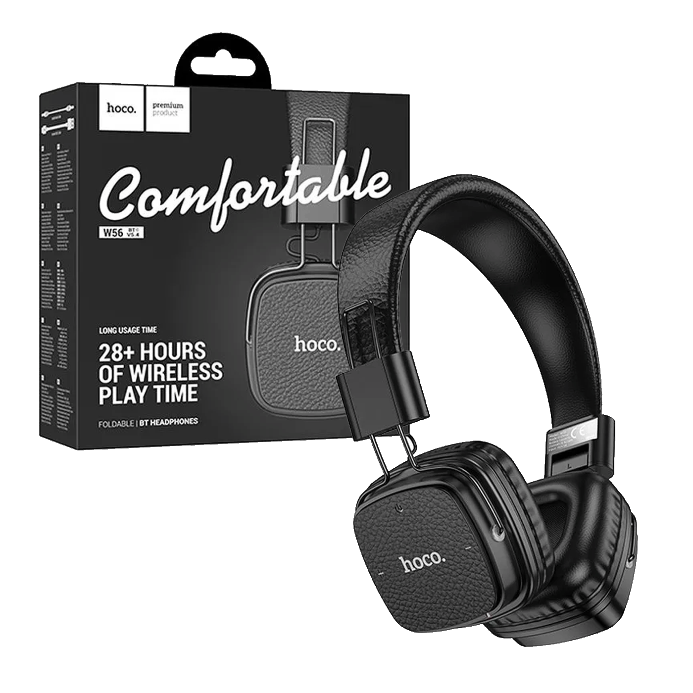 hoco. Bežične/žične slušalice, Bluetooth, AUX - W56 Earl, Black