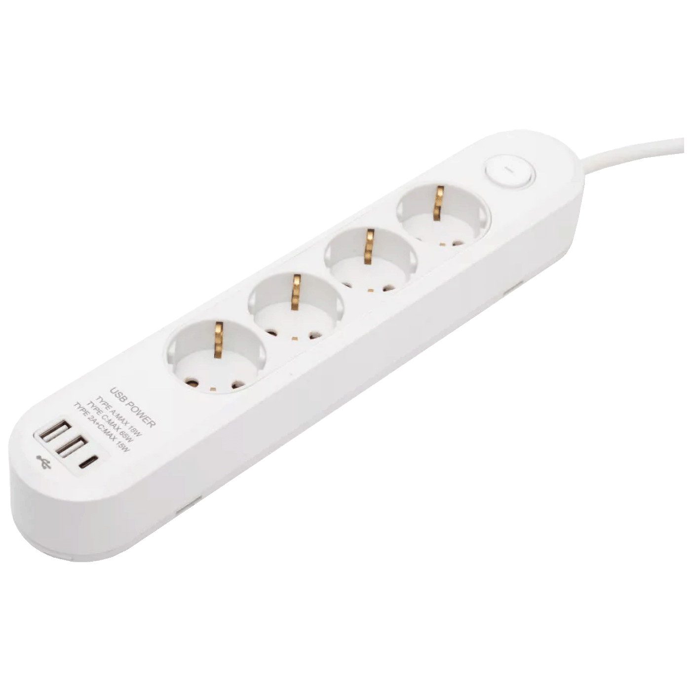 home Produžni kabl, 4 utičnice, 1.5mm², USB, 1.5 met. - NV4KUSBC