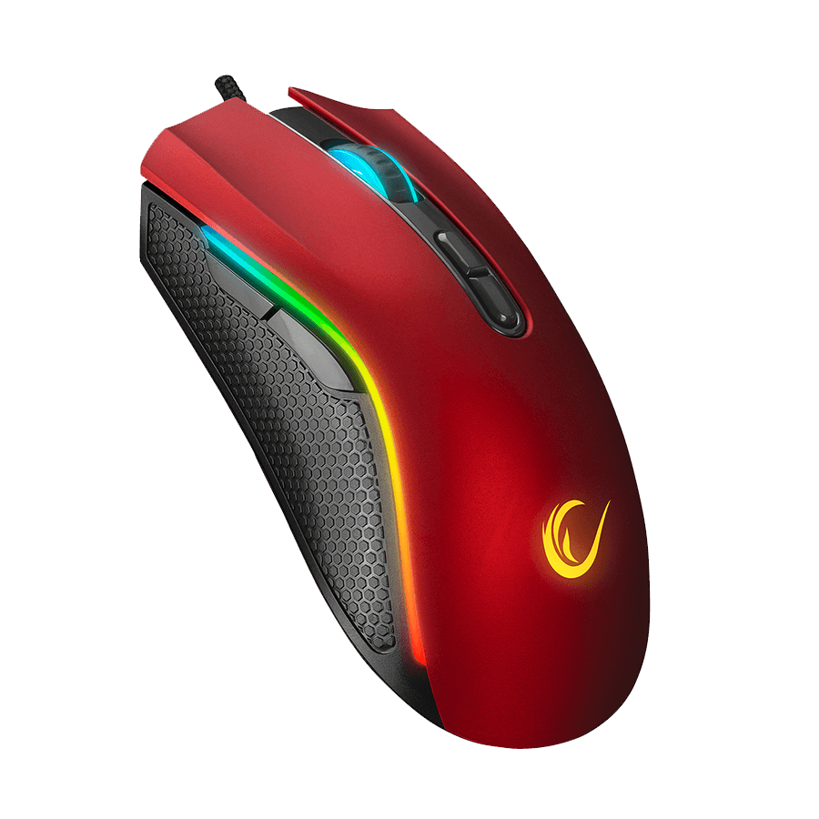 Miš gaming RAMPAGE SMX-R44 V2 Macrol Red 2800 DPI RGB LED 80 Million Huano Switch Gaming Player Mouse, 41490