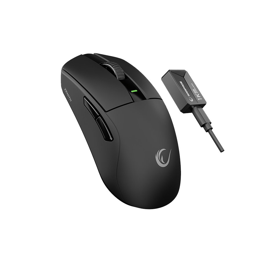 Miš gaming RAMPAGE Zenith Bt Wired 2.4g Black Wireless Paw3395 Nordic 52833 MCU, 41653