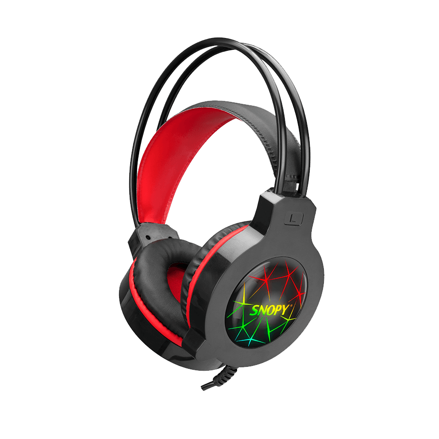 Slušalice sa mikrofonom gaming Snopy SN-GX7 CRAZY Black USB Led Microphone Headset, 31380
