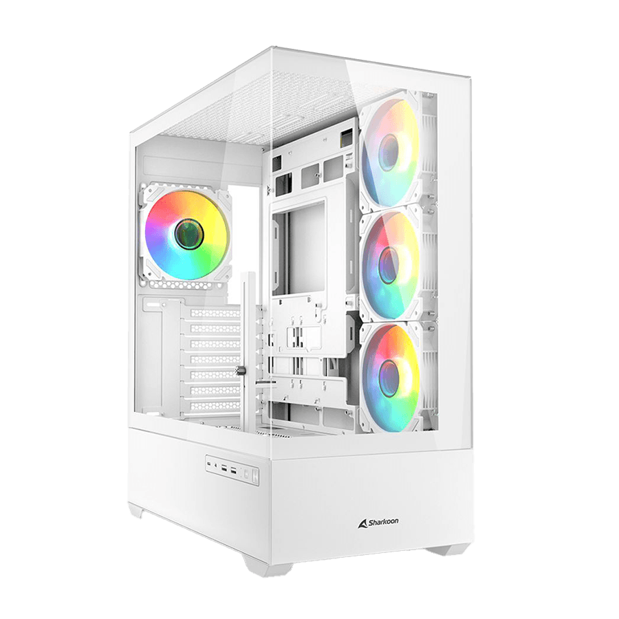 Kućište SHARKOON gaming, AK6 RGB White ATX, ventilator 4x120mm