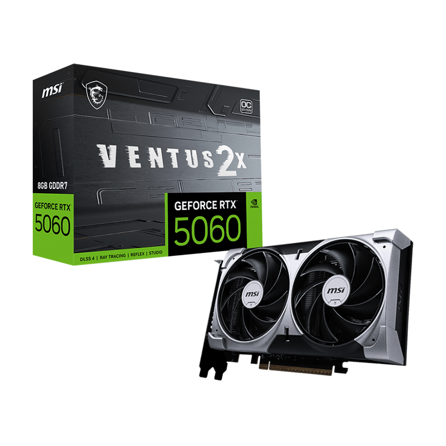 VGA MSI NVIDIA GeForce RTX 5060 8G VENTUS 2X OC 8GB GDDR7, 128bit, 3xDP, 1xHDMI