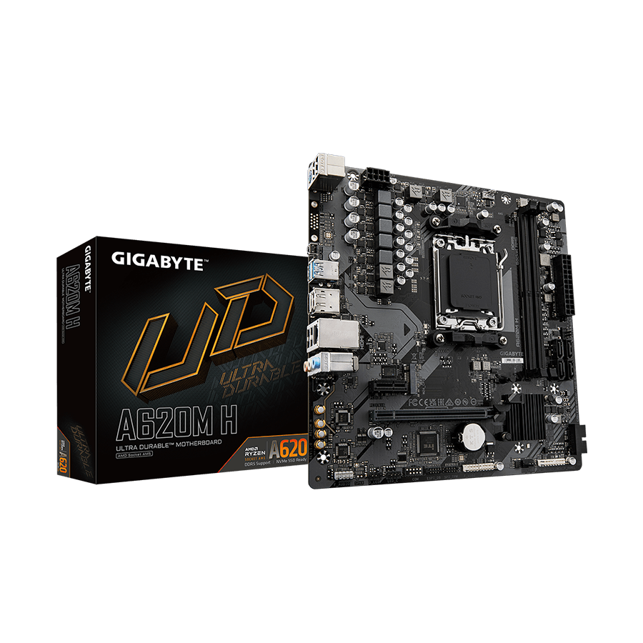 GIGABYTE MB A620M H 1.0 AMD A620;AM5;2xDDR5;M.2 RAID;HDMI,DP,mATX