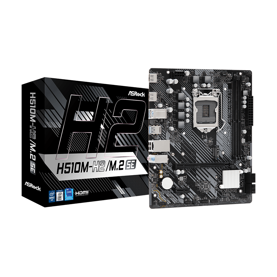 ASROCK MB H510M-H2/M.2 SE Intel H470, LGA1200, 2xDDR4 4xSATA, M.2, 2xHDMI, RAID, microATX