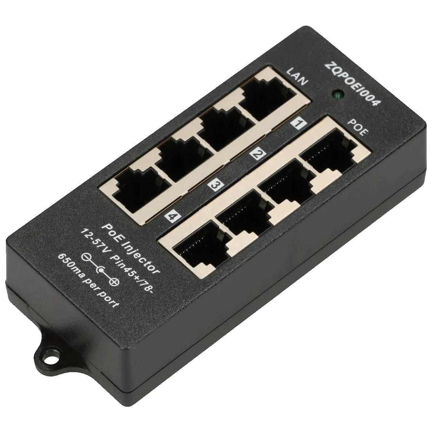 Extralink PoE Injector sa 4 100Mb/s RJ45 porta, pasivni - 4 Port PoE Injector