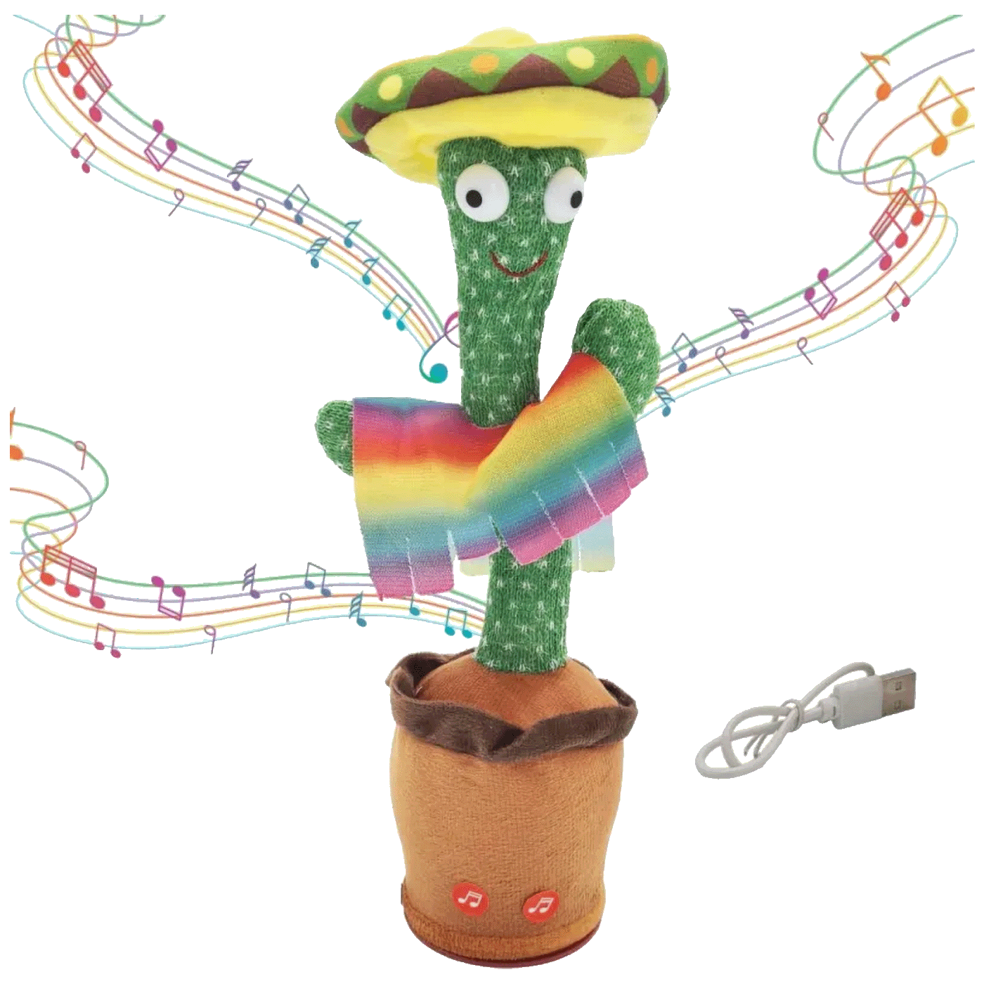 Extralink Igračka kaktus sa sombrerom koji pleše i ponavlja riječi - Dancing Cactus Toy w Sombrero